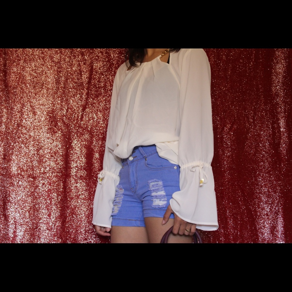 White beautiful flared out top